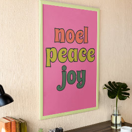 Weihnachten Peace Joy Retro Stil der 70er Jahre Poster