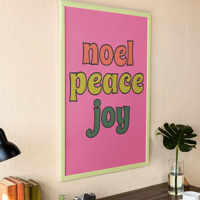 Weihnachten Peace Joy Retro Stil der 70er Jahre Poster (Von Creator hochgeladen)
