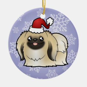 Weihnachten Pekingese (Show geschnitten) Keramikornament