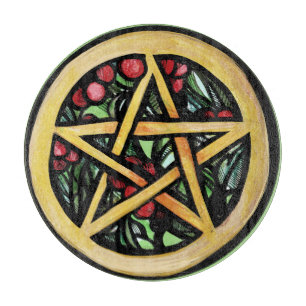 Weihnachten Pentagramm Pagan Winter Solstice Symbo Schneidebrett