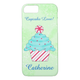 Weihnachten Peppermint Cupcake Art Name Personalis Case-Mate iPhone Hülle