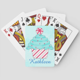Weihnachten Peppermint Cupcake Art Poker Spielkarten