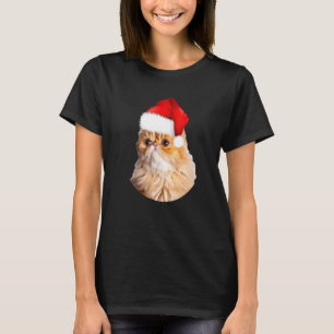 Weihnachten Persische Katze Niedlich Xmas Fluffy C T-Shirt