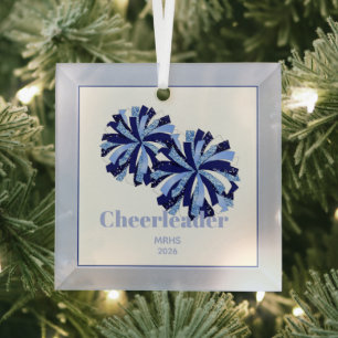 Weihnachten Personalisiert Cheer Poms Glass Orname Ornament Aus Glas