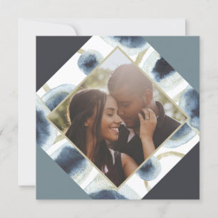 Weihnachten Personalisiert Modernes blaues Foto