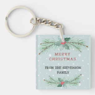 Weihnachten, Personalisiert, Spruce, Mistel Schlüsselanhänger