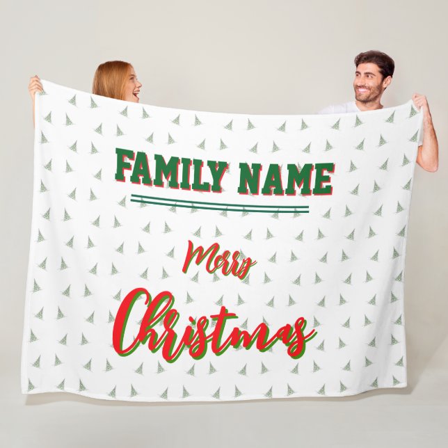 Weihnachten, personalisiert, Wirbel, Fleece & Sher (Beispiel)