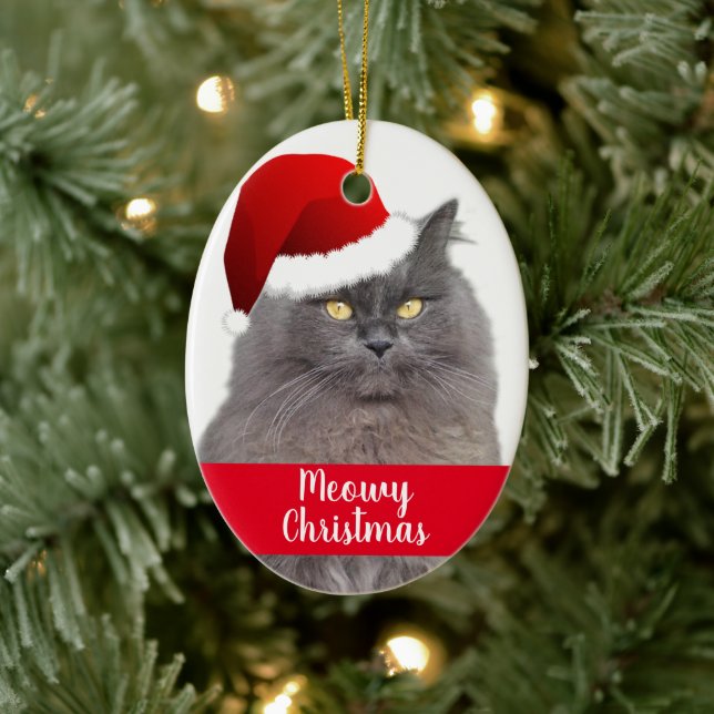 Weihnachten Personalisierte Hauskatze Keramik Ornament (Baum)
