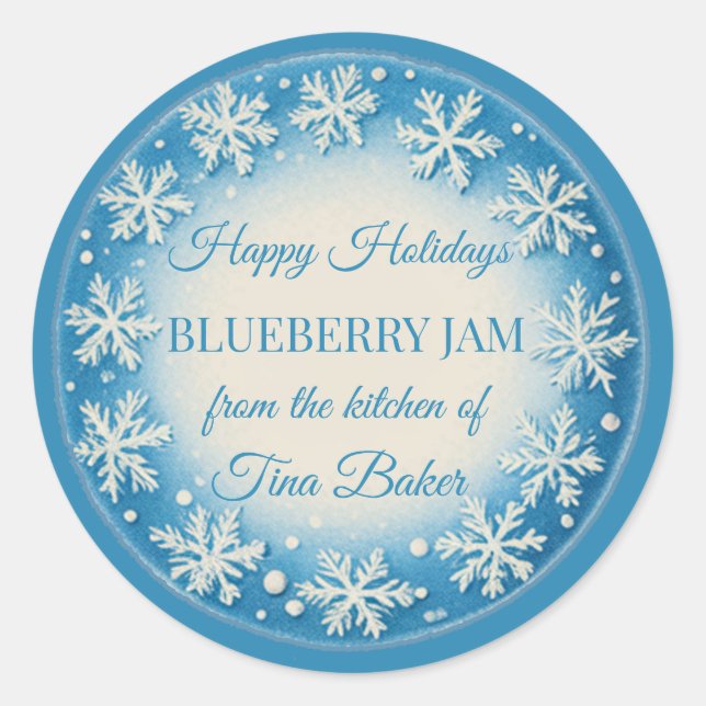 Weihnachten Personalisierte Labels Urlaub Runder Aufkleber (Vorderseite)