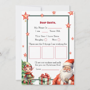 Weihnachten - Personalisierter Brief an den Weihna Einladung
