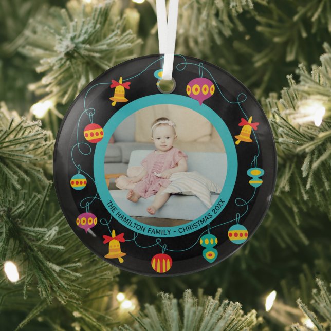 Weihnachten Personalisierter Spaß Modernes Kranz-F Ornament Aus Glas (InSitu)