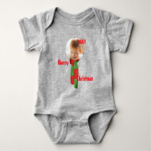 Weihnachten personalisiertes Baby Jersey Bodysuit 