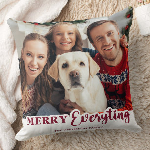 Weihnachten Personalisiertes Foto Frohes Alles Kissen