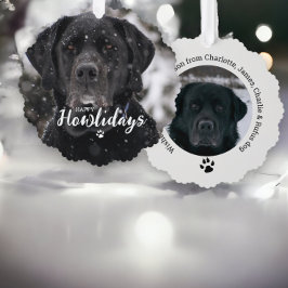 Weihnachten Personalisiertes Foto Happy Howlidays  Ornament Karte