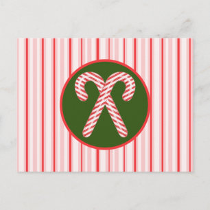 Weihnachten/Pfefferminz-Grußkarte Postkarte