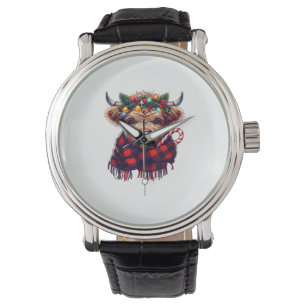 Weihnachten phantastische Hochlandkuhweihe Armbanduhr
