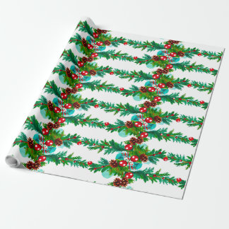 Weihnachten Pine Garland Muster Geschenkpapier