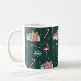 Weihnachten - Pink House Palm Tree Kaffeetasse