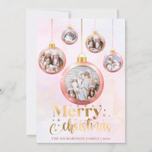 Weihnachten Pink Wasserfarbe 5 Foto Ornament Urlau