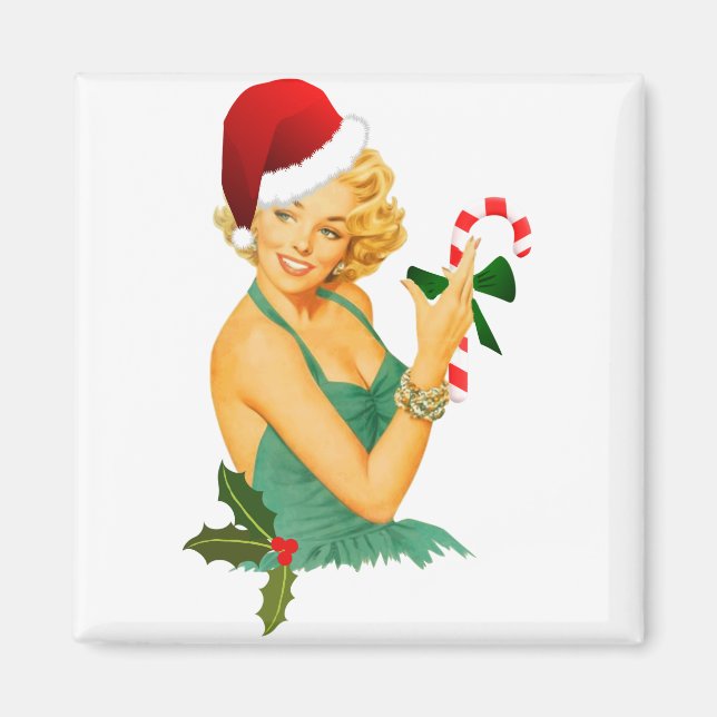 Weihnachten Pinup Magnet (Vorne)