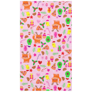 Weihnachten Pizza Cick Vogel Avocado Rosa Tischdecke