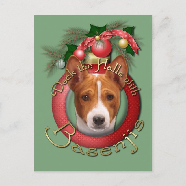 Weihnachten - Plattform die Hallen - Basenjis (Vorderseite)
