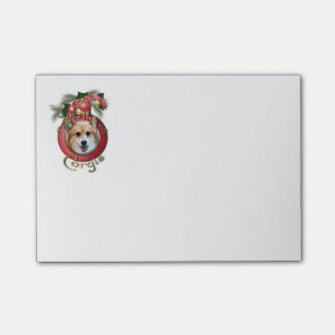 Weihnachten - Plattform die Hallen - Corgi Post-it Klebezettel