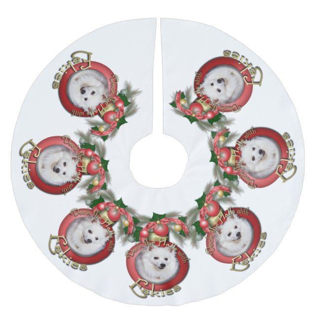 Weihnachten - Plattform die Hallen - Eskies Polyester Weihnachtsbaumdecke (Vorderseite)