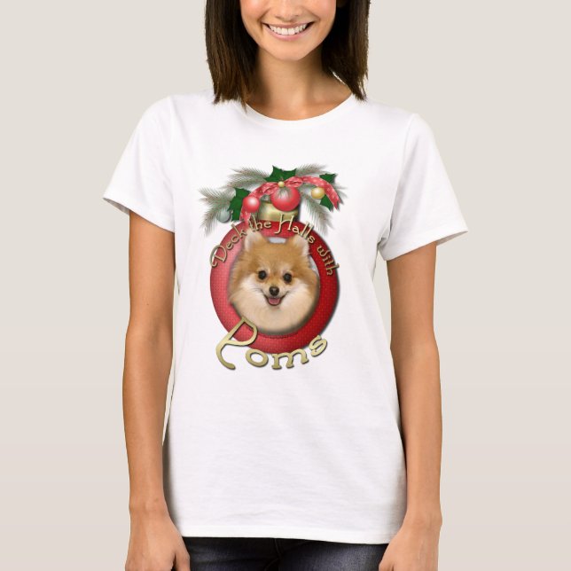 Weihnachten - Plattform die Hallen - Poms T-Shirt (Vorderseite)