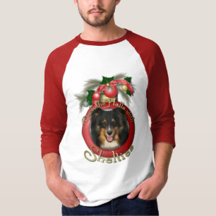 Weihnachten - Plattform die Hallen - Sheltie - T-Shirt