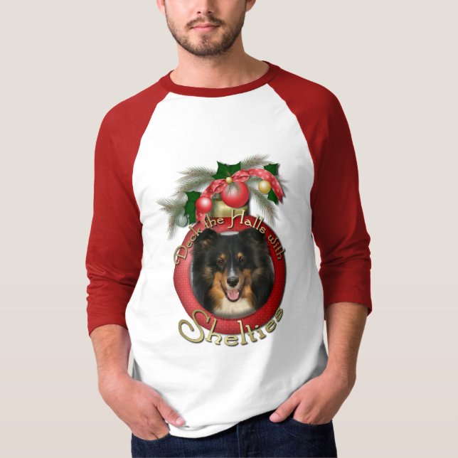 Weihnachten - Plattform die Hallen - Sheltie - T-Shirt (Vorderseite)