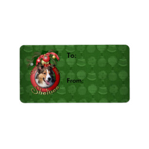 Weihnachten - Plattform die Hallen - Shelties Adressaufkleber