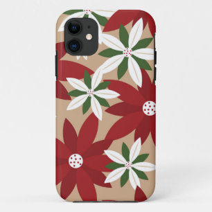 Weihnachten-Poinsettia-Hintergrund Case-Mate iPhone Hülle