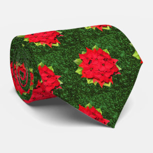 Weihnachten-Poinsettia (Hintergrund des grünen Gli Krawatte
