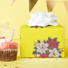 Weihnachten Poinsettias Geschenk Wrap Holiday Wrap Geschenkpapier