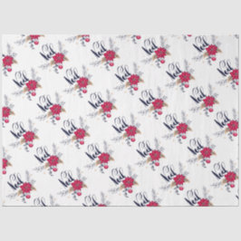 Weihnachten Poinsettias Seidenpapier