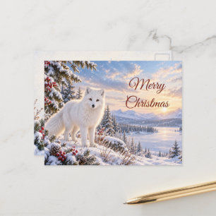 Weihnachten Polarfuchs Schneebedeckte Winter-Wunde