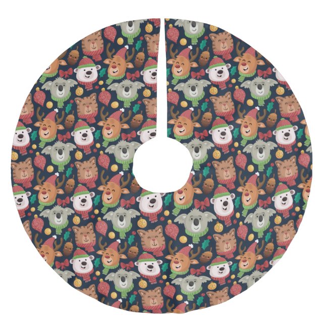 Weihnachten Polyester Weihnachtsbaumdecke (Vorderseite)