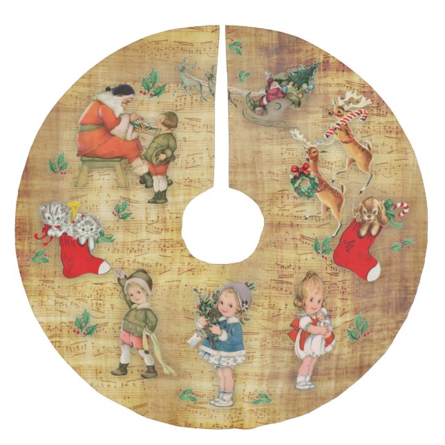 Weihnachten Polyester Weihnachtsbaumdecke (Vorderseite)