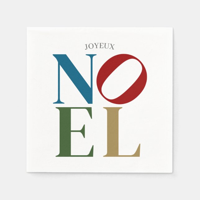 WEIHNACHTEN Pop Letter Art Inspiriert Weihnachten Serviette (Vorderseite)
