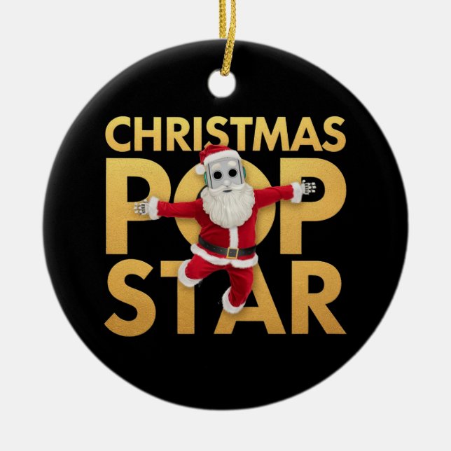 Weihnachten Pop Star Niedlich & farbenfroh Urlaub Keramik Ornament (Vorne)