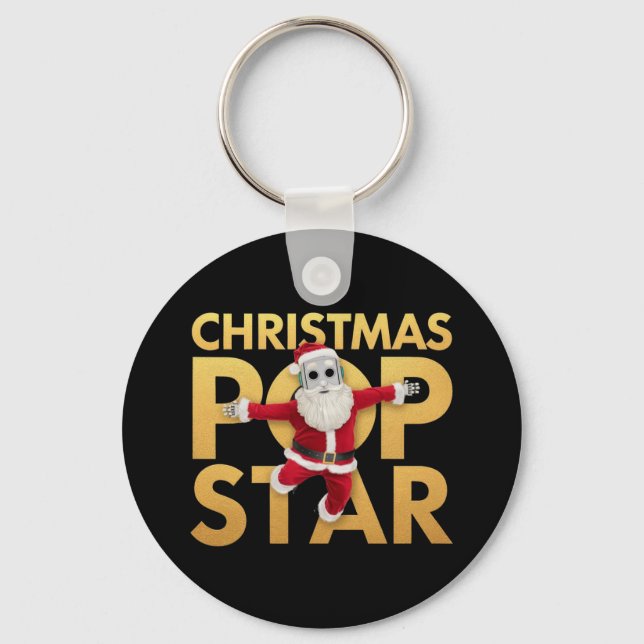 Weihnachten Pop Star Niedlich & farbenfroh Urlaub Schlüsselanhänger (Vorderseite)