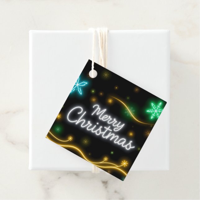 Weihnachten Populäre Neon Holiday Collection Geschenkanhänger (Beispiel)