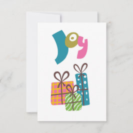 Weihnachten präsentiert Set mit Freude. Karte