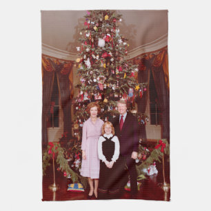 Weihnachten Präsident James Jimmy Carter Weißes Ha Geschirrtuch