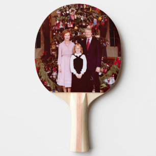 Weihnachten Präsident James Jimmy Carter Weißes Ha Tischtennis Schläger