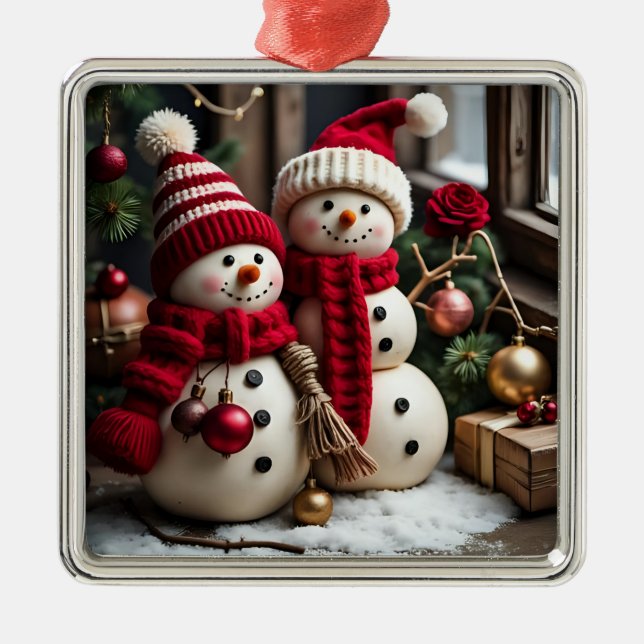 Weihnachten - Premium Platz zum Ziern Ornament Aus Metall (Vorne)