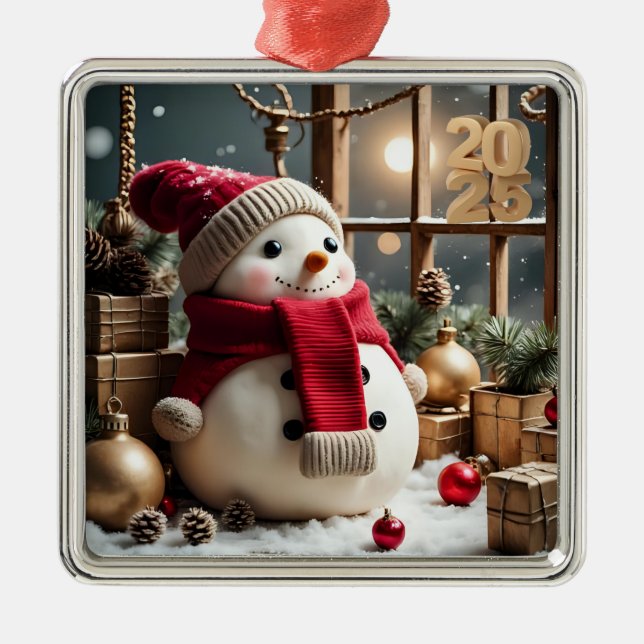 Weihnachten - Premium Platz zum Ziern Ornament Aus Metall (Vorne)