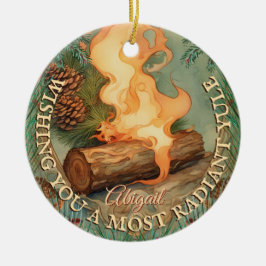 Weihnachten-Protokoll Vintage Wintersolstice Zweis Keramik Ornament