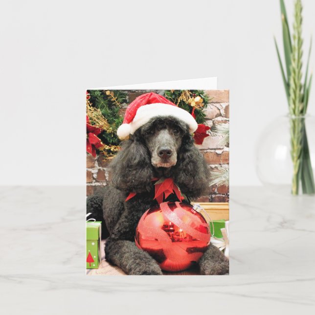 Weihnachten - Pudel - Lilie (Vorderseite)